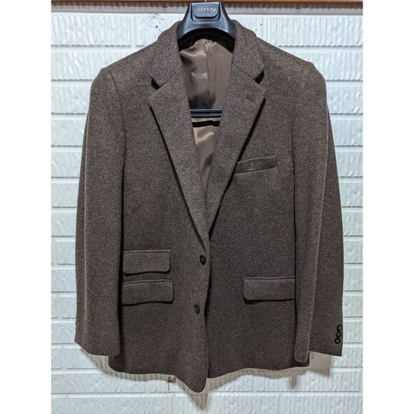 Jared Elliott Men's Brown Unique Knitted Fabric Blazer Size 44R - Picture 1 of 6